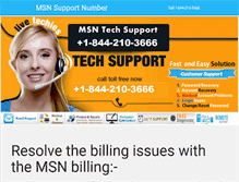 Tablet Screenshot of msnsupportnumber.com